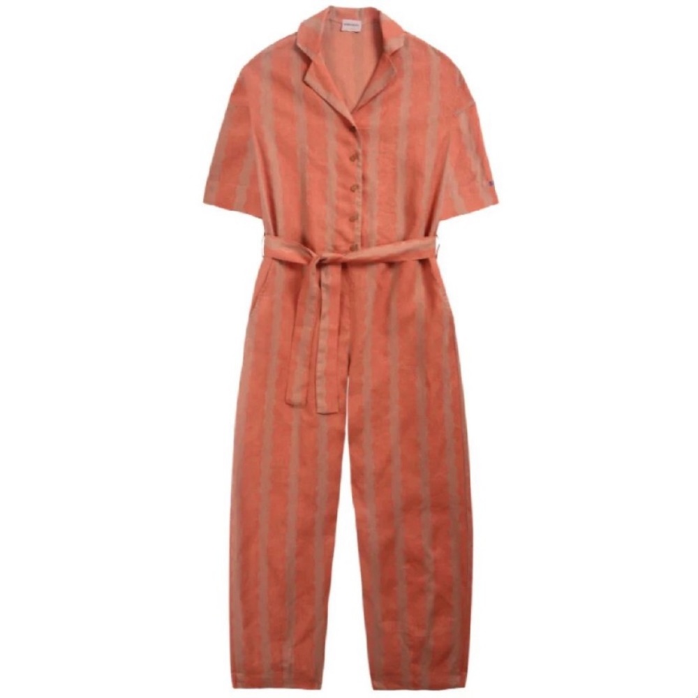 ISO BOBO CHOSES STRIPED WOMENS ALL OVER V-NECK JUMPSUIT. S or M